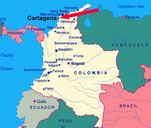 Map of Cartagena