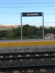 The Alcanadre railway station where we met the bus