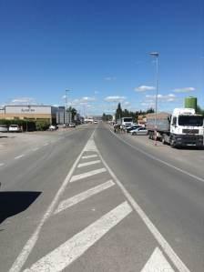 The long stretch up the hill to Alfaro