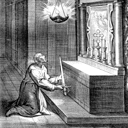 Ignatius offers up his sword