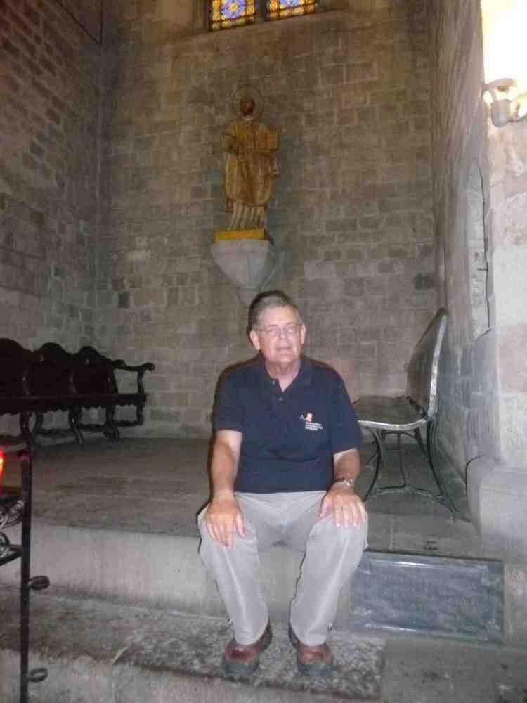 The place in Sant Maria del Mar where Ignatius used to sit when he was begging