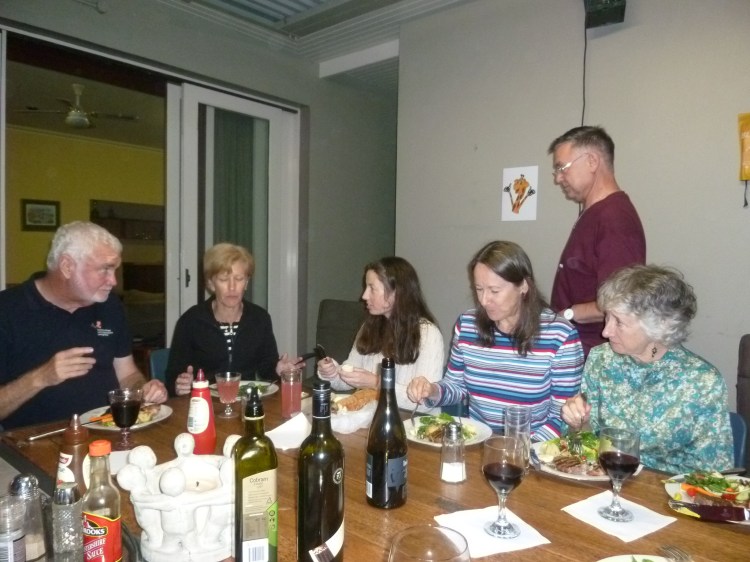 Vin, Helen, Amanda, Jan, Paddy and Kay at the barbecue