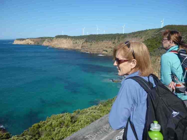 Helen and Geraldine taking in the view
