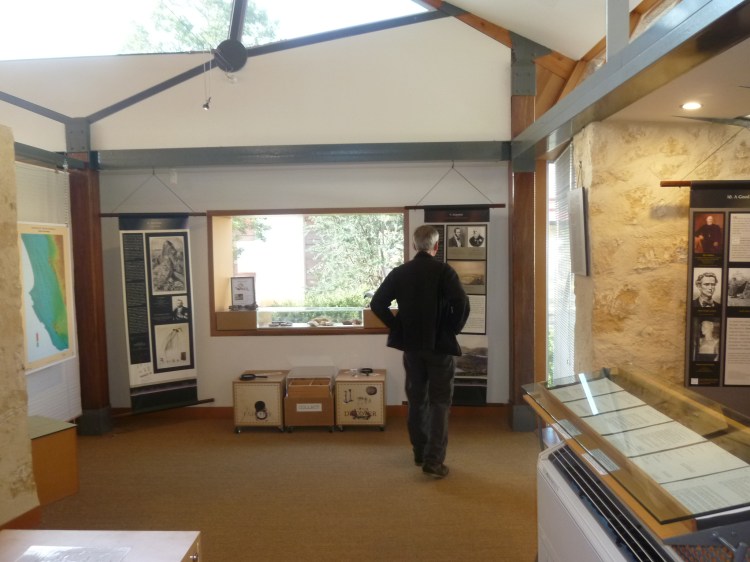 Michael Bertie reading about a fellow geologist, Fr Julian Tenison Woods