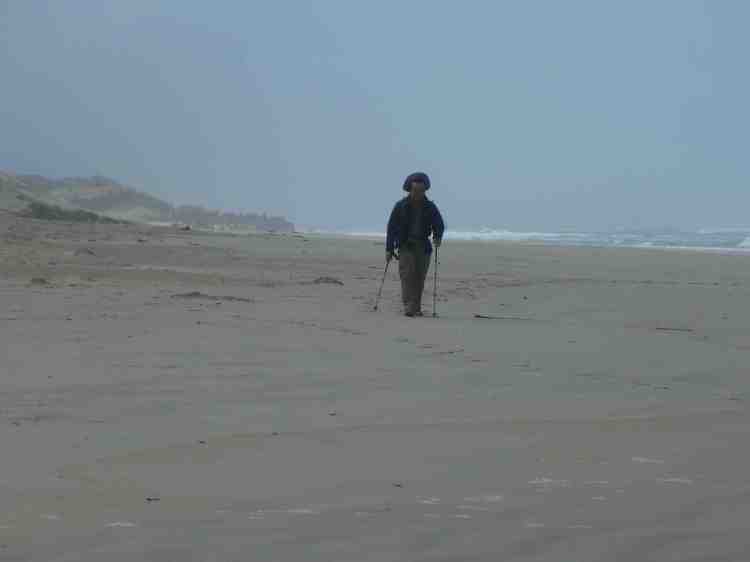 Yasu battling into the wind