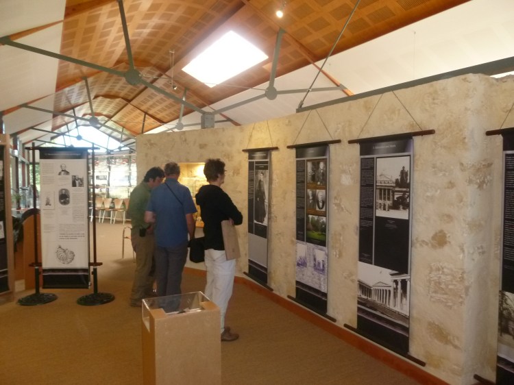 Yasuhisa, Larry and Jan reading about Julian Tenison Woods