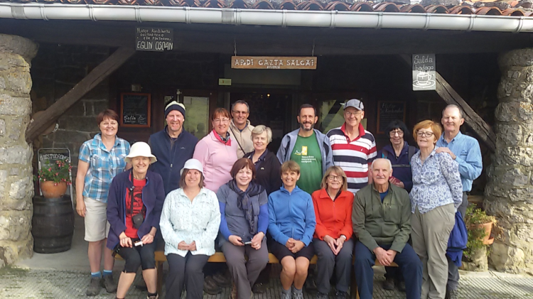 Pilgrims up from Arantzazu