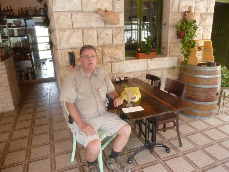 A very welcome iced coffee in Cana at the end of my day's journey