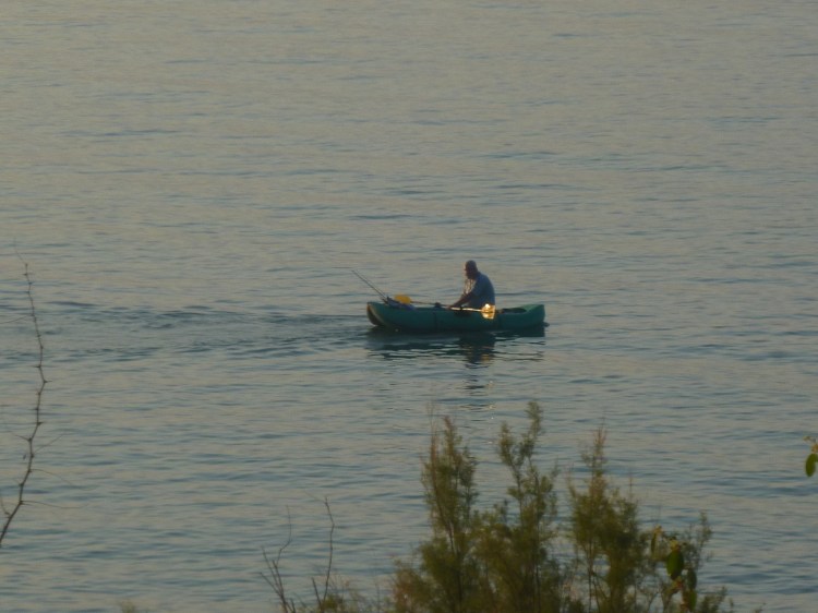 A fisherman on the Sea of Gililee