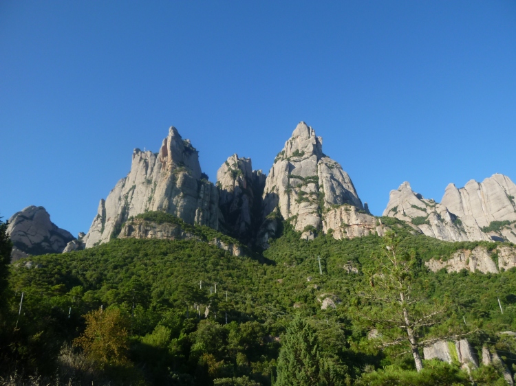Looking back up at the mountain