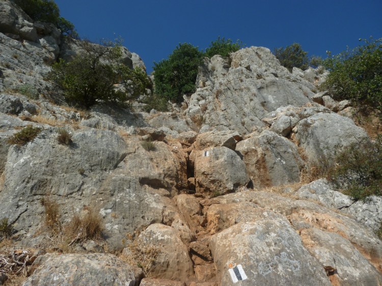 Looking back up Mount Arbel