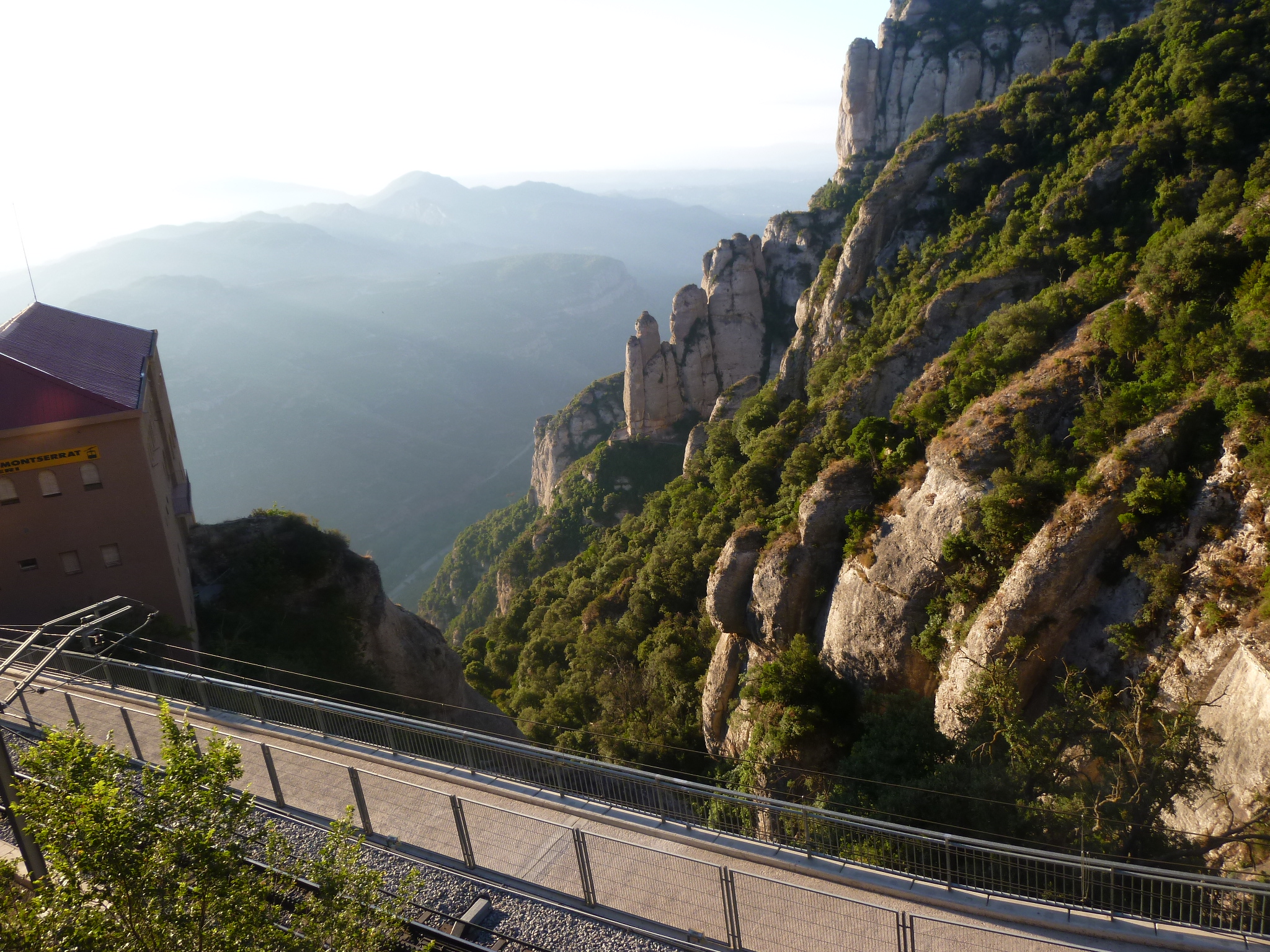 The view down the mountain